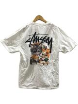 STUSSY◆Tシャツ/L/コットン/WHT/プリント_画像2