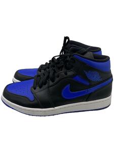 NIKE◆AIR JORDAN 1 MID/エアジョーダン 1 ミッド/ブラック/554724-068/27.5cm/BL