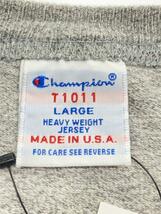 Champion◆USA製/Tシャツ/L/コットン/GRY/無地/T1011_画像3