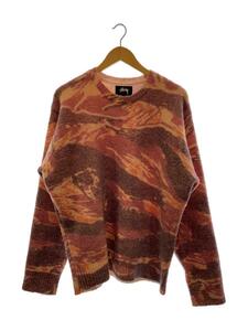 STUSSY◆22AW/TIGRIS PRINT SWEATER/セーター(厚手)/S/ナイロン/PNK/総柄/117156