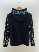 TOMMY◆アームプリント/フルジップパーカー/M/コットン/BLK/21-4321413-240_画像2