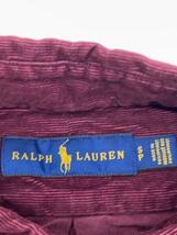 RALPH LAUREN◆長袖シャツ/S/コーデュロイ/BRD/無地_画像3