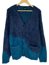 HUF◆MERGED CARDIGAN/カーディガン(厚手)/L/ナイロン/BLU/HUF KN00462_画像1