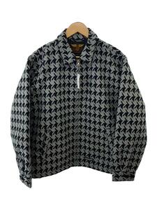CALEE◆Hound tooth pattern swingtop/ブルゾン/L/コットン/GRY/毛羽立ち有