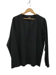 THE NORTH FACE◆TECH LOUNGE CARDIGAN_テックラウンジカーディガン/L/ポリエステル/BLK