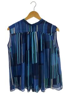 BALLSEY* no sleeve blouse /36/ polyester /BLU/ stripe /11-01-11-01733