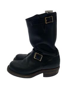 WESCO◆エンジニアブーツ/US6.5/BLK/レザー/ソール減/傷/状態考慮