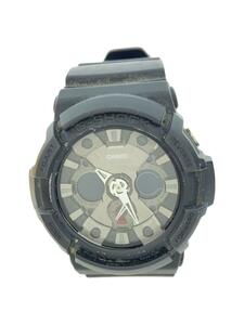 CASIO◆クォーツ腕時計・G-SHOCK/GA-201-1AJF/デジアナ/ラバー/BLK/BLK/SS