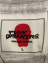 PUNK DRUNKERS◆Tシャツ/L/コットン/GRY/プリント_画像3