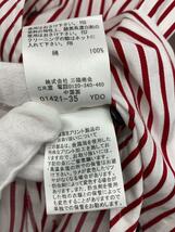 BURBERRY LONDON◆半袖シャツ/36/コットン/RED/ストライプ/FEF40-672-16_画像4