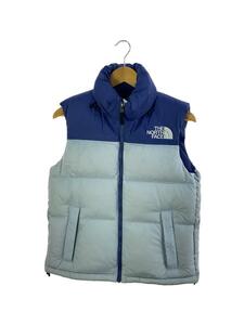 THE NORTH FACE◆NUPTSE VEST_ヌプシベスト/M/ナイロン/BLU/無地