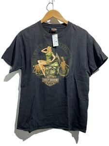 HARLEY DAVIDSON◆90S/Tシャツ/M/コットン/BLK/プリント