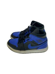 NIKE◆AIR JORDAN 1 MID_エア ジョーダン 1 ミッド/26cm/BLU