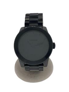 NIXON◆クォーツ腕時計/アナログ/ステンレス/BLK/BLK/SS/THE CORPORAL