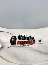 A BATHING APE◆SPRAY WIDE /ロンt/長袖Tシャツ/M/コットン/WHT/001LTH231904X_画像3