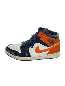 NIKE◆AIR JORDAN 1 MID/エアジョーダン1ミッド/ブラック/黒/554724-058/27.5cm