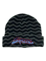 Supreme◆17AW/Zig Zag Stripe Beanie/FREE/コットン/GRY/ボーダー/メンズ_画像1