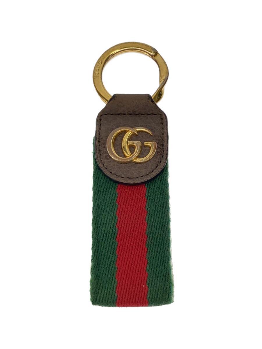 GUCCI◆キーホルダー_オフィディア_GGマーモント/レザー/マルチカラー/メンズ