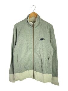 NIKE◆ジップパーカー/L/コットン/GRY