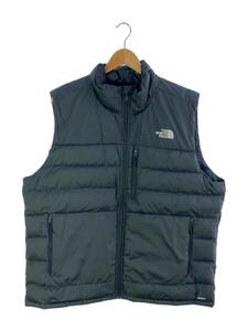 THE NORTH FACE◆ダウンベスト_ND52116Z/XL/ナイロン/ブラック/無地/550fil