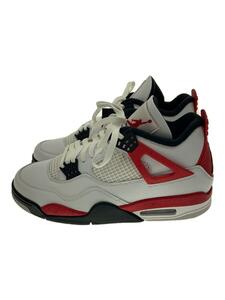 NIKE◆Air Jordan 4 Retro/Red Cement/ハイカットスニーカー/28cm/WHT/DH6927-161