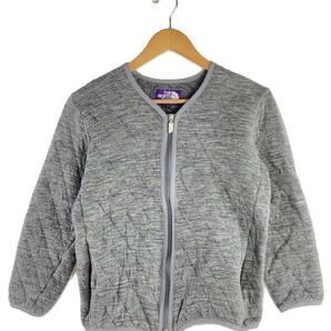 THE NORTH FACE PURPLE LABEL◆QUILTING WOOL KNIT CARDIGAN/M/コットン/GRY/無地の画像1
