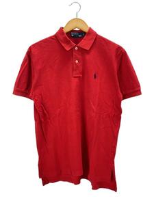 POLO RALPH LAUREN◆ポロシャツ/M/コットン/RED/無地/RN41381 76