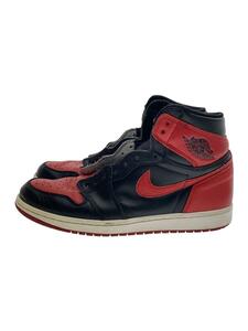 NIKE◆AIR JORDAN 1 RETRO HIGH OG/エアジョーダン1レトロハイ/ブラック/28cm/BLK