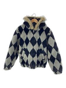 Supreme◆DIAMOND FAUX FUR JACKET/18AW/ジャケット/M/アクリル/GRY/総柄