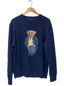 POLO RALPH LAUREN* Polo Bear / вышивка / традиции / свитер ( толстый )/XL/ хлопок /NVY