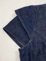 BLUE LABEL CRESTBRIDGE◆チェックリボン/ノースリーブワンピース/36/コットン/NVY/無地/55J42-781-29_画像6