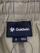 GOLDWIN◆23SS/Wide Ankle Easy Pants/3/ポリエステル/KHK/無地/GL73181_画像3