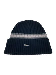 Supreme◆stripe cashmere beanie/ニットキャップ/-/カシミア/ブラック