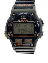 TIMEX◆IRONMAN 8 LAP復刻/クォーツ腕時計/デジタル/ラバー/BLK/BLK/TW5M54300_画像1