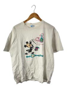 Disney VINTAGE◆90s/Walt Disney World 20 Magical Years/USA製/XL/コットン/WHT