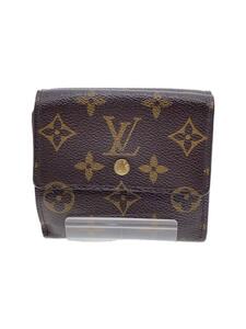 LOUIS VUITTON◆ポルト・モネ・ビエ・カルト・クレディ_モノグラム・キャンバス_BRW/PVC/BRW/メンズ