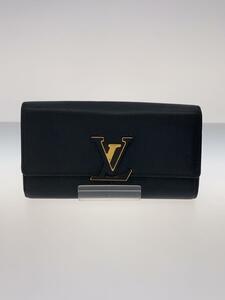 LOUIS VUITTON◆ポルト・フォイユ・カプシーヌ_パルナセア_BLK/レザー/BLK/メンズ