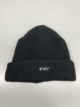 WTAPS◆ニットキャップ/-/ポリエステル/BLK/メンズ/231MADT-HT02_画像1