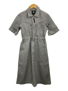 G-STAR RAW◆半袖ワンピース/FLIGHTSUIT DRESS/S/コットン/GRY/D20649-C962