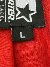 Starter Black Label◆Tシャツ/L/コットン/RED/無地_画像4