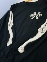 NEXUS7◆BONES L/S-T/袖プリント/バックプリント/長袖Tシャツ/L/コットン/BLK/プリント_画像7