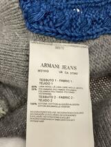 ARMANI JEANS◆ショールカラーカーディガン/S/ウール/GRY/W21KQ/染み有_画像4