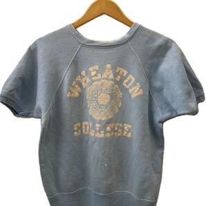 Champion◆60s～/ランタグ/wheaton college/半袖スウェット/L/コットン/BLUの画像1