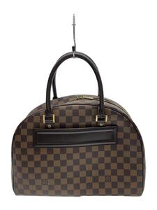 LOUIS VUITTON◆ノリータ_ダミエ・エベヌ_BRW/PVC/BRW