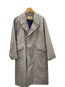 MONKEY TIME◆コート/S/コットン/BLU/チェック/8325-174-0274/TC GLENCHECK OVER COAT