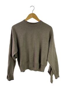 CLANE◆21AW/BACK FRILL LINE KNIT/セーター(薄手)/1/アクリル/BRW/11106-1292