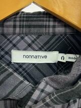 nonnative◆フードシャツ/コットン/GRY/チェック_画像3