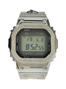 CASIO◆ソーラー腕時計・G-SHOCK/デジタル/SLV