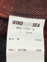 WIND AND SEA◆ネルシャツ/L/コットン/BRW/チェック/WDS-13TH-18_画像4