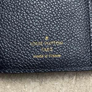 LOUIS VUITTON◆3つ折り財布/レザー/NVY/レディース/ポルトフォイユ・ヴィクトリーヌの画像3